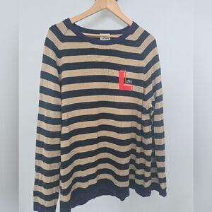Lacoste Blue And Tan Sweater